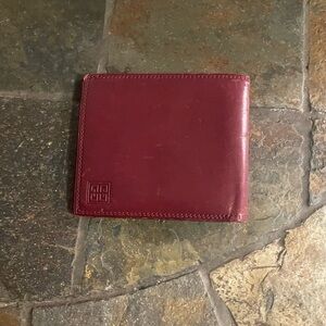 Men's Givenchy Leather Bifold Wallet - Burgundy